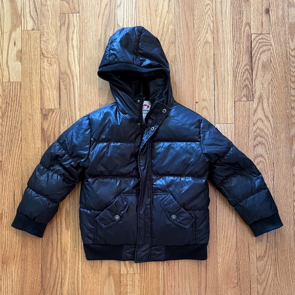 Appaman sz 5 Black Hooded Down Puffer Jacket for Kids great pre owned condition